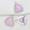 Novo Produto da Amazon Prato Triangular de Flores Diamante Pontilhado Galvanizado Pingente Único de Liga para Pendurar Pingente Decorativo DIY para Colar Venda por Atacado