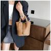 Bolsa Feminina de Design Exclusivo com Padrão Lichia, Bolsa de Mão Cor Sólida, Nova Bolsa Mãe-Filha Estilo 2026, Bolsa Saco Casual Simples para Mulheres