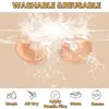Sujetador invisible tipo copa de palma, almohadillas para senos push-up engrosadas de 3 cm, lencería, almohadillas para senos para vestidos de novia, lencería invisible
