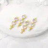 Colgante Flor de Zirconia Mia Colgante Conexión de Corazones Colgante de Corazones Entrelazados Joyería DIY Colgante Doble