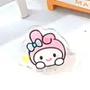 Clip de Papelería de Dibujos Animados Sanrio Acrílico para Fijar Documentos y Exámenes, Clip Transparente de Doble Capa Kuromi PP con Cola Larga