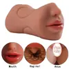 Espíritu de Zorro Canal de Tres Agujeros Color Café Moldeado por Inyección Taza de Avión Masturbación Masculina Juguete Sexual para Adultos Dispositivo de Sexo Oral