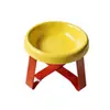 Soporte de Comedero para Gatos y Perros de Alta Apariencia Estilo Nave Espacial, Protector de Cuello, Altura Ajustable, Comedero Anti-Derrames para Mascotas, Comedero para Gatos y Perros, Bebedero, Juego de Tazones y Platos