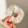 Todos os tipos de coleções de anéis para cabelo de intestino grosso, renda com borda de florzinha quebrada, anel de cabelo de intestino grosso coreano, corda de cabelo fofa para menina doce