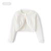 Cárdigan de Punto de Algodón Puro Flor Pequeña Chal para Niñas Primavera y Verano Hueco Cardigan para Niñas Clase a Delgado Camisa de Aire Acondicionado para Bebé