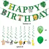Decoraciones para Fiesta de Cumpleaños de Animales del Bosque Nuevo Banner de Cumpleaños de Animales del Bosque Decoración para el Primer Cumpleaños de Niños Banner Espiral