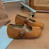 Zapatos Mary Jane Hebilla Retro Viaje Nuevo Gamuza Moda Casual Zapatos 2026 Verano Boca Baja Zapatos de una Sola Pieza Para Mujer Aumentadores de Altura