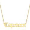 Collar de acero inoxidable con doce constelaciones y alfabeto inglés retro, gran oferta de AliExpress.