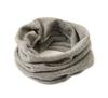 Sombrero multifunción de punto de cachemira lisa al por mayor con cuello para mujer, otoño e invierno cálido, bufanda universal para hombre y mujer