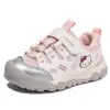 Zapatos Deportivos para Niñas Otoño Nuevo Dibujos Animados Malla Doble Transpirables Velcro Suela Suave Antideslizantes Zapatos Infantiles Zapatos Casuales para Niños