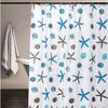Cortina de Ducha Ecológica Peva en Stock Serie Estrella de Mar Océano Azul Cortina de Ducha Decorativa Impermeable Espesada Suministro de Fábrica Lote