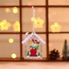 Decorações de Natal Artesanato em Madeira Árvore de Natal Oca a Laser Pequeno Pingente de Madeira Criativo Pingente de Madeira Pintado