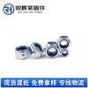 Tuercas de seguridad galvanizadas, Tuercas de nylon anti-aflojamiento fabricadas en EE. UU., Tuercas hexagonales autoblocantes de acero al carbono, Tuercas anti-aflojamiento al por mayor en stock