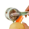 Pelador Multifuncional con Almacenamiento Visible para Uso en la Cocina, Adecuado para Manzanas, Espárragos y Peras, con Compartimento de Almacenamiento Integrado