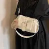 Nuevo bolso de hombro para mujer estilo japonés y coreano con diseño de oso, bolso cruzado de gamuza invierno 2026, bolso de felpa retro a la moda