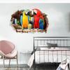 Fanxi produto furo adesivo de parede papagaio amor criativo decoração de casa adesivo de parede de fundo FX64022