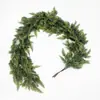 Decoraciones Personalizadas Navideñas de Pino y Ciprés con Enredadera de Goma Suave Artificial, Hojas de Pino, Adornos Navideños