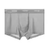 Ropa interior antibacteriana de seda helada Lingge para hombre Nivel 10 Boxer fresco para verano Color liso simple Transpirable Pantalones cortos de cuatro esquinas