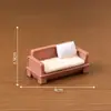 Serie de Muebles Miniatura de Mimbre para Armario para Paisajes en Miniatura, Accesorios de Decoración DIY para Casas de Muñecas, Adornos de Escritorio Mini