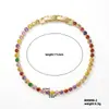 Nuevo modelo transfronterizo: cobre incrustado con circonio, lleno de diamantes, nicho, pulsera de cadena de tenis simple y versátil, lujo ligero, elegante y moderno
