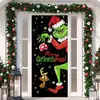 Cortina de puerta de Navidad, tela de fondo de puerta de poliéster, decoración de puerta para fiestas festivas, venta al por mayor transfronteriza, admite diseños personalizados basados en imágenes proporcionadas