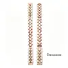 Pulseira de Relógio Estilo Chanel Dupla Fileira com Pérolas e Strass Embutidos Adequada para Apple 11 Huawei Fit4/5pro Xiaomi 8910 Pulseira de Relógio