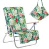 Fornecimento direto da fábrica capa para cadeira de praia toalha para espreguiçadeira bolsa toalha de praia capa para cadeira com bolsa pedido mínimo folha flor