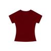 HeyHenry Camiseta Roja de Cuello en V Ressel de Manga Corta para Mujer Verano 2025 Ajustada Ceñida Top Slim de Hombro