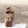Traje de baño de una pieza para mujer, estilo nuevo 2025, sexy, que oculta el abdomen, adelgazante, sin espalda, con cordones, color liso simple, traje de baño estilo coreano