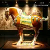 Caballo Tang Sancai Caballo de Cerámica Año del Caballo Adorno Regalo Nacional Artesanía de Caballo Regalo Decoración de Sala de Estar Adorno para el Hogar Seis Caballos