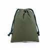 Bolsa de Lona para Compras Bolsa de Almacenamiento Bolsa de Algodón Bolsa con Cordón Poliéster Color Sólido Bolsa de Regalo Logo Personalizado