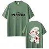 Camiseta Gráfica de Anime Inuyasha Sesshoumaru Camiseta Divertida con Estampado de Lobo de Dibujos Animados Unisex Casual Oversize