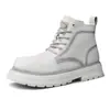Botas Martin para Hombre Botas del Desierto 2026 Nuevo Otoño Piel Genuina Botas Amarillas Grandes Zapatos de Hombre de Caña Alta Calzado de Exterior para Hombre con Puntera Grande Botas de Trabajo para Hombre