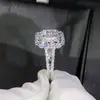 Anillo de boda clásico nuevo Sanjie para mujer con microincrustaciones de circonita, joya popular de deseos