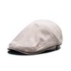 Gorra Progresiva Retro Británica Hecha a Medida de Algodón y Lino Transpirable Color Sólido Boina Versátil Primavera y Verano para Mujer Gorra de Pintor para Hombre