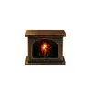 Luz Nocturna de Chimenea Redonda Retro LED Luz de Vela Electrónica Lámpara Portátil Luz de Atmósfera Decorativa Regalo Adorno de Escritorio