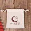Bolsa de lona para guardar artículos pequeños, bolsa de algodón con cordón portátil para viaje, bolsa con cordón a prueba de polvo, bolsa para empacar edredones