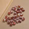 Ágata Roja del Tíbet Ágata Negra Dzi Cuentas Redondas Blancas Pulsera DIY Pulsera Cuentas Sueltas Cuentas Redondas Dzi Suministro Directo de Fábrica