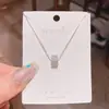[Preservación de Color Plateado Grueso] 2025 Círculo Simple Ins Viento Zircón Collar Exquisito Ins alta calidad Viento Collar Joyería