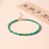 [Verde Primavera] Pulsera Extremadamente Fina Diseño de Nicho Femenino Forma Cuadrada Retro Turquesa Pulsera Turquesa Verde Fresco