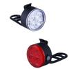 Luz Frontal y Trasera para Ciclismo al Aire Libre 4 LED de Alta Venta Transfronteriza Juego de Luces USB Recargable Luz Trasera de Advertencia Flash Viaje Nocturno en Bicicleta de Montaña