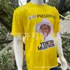 Camiseta de Campanha Presidencial Ugandesa Fábrica de Produção Fonte Personalizada Camiseta de Malha 75/72 Poliéster Sublimação Camiseta de Eleição