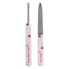 Tenedor de Acero Inoxidable para Cutícula Tira Frotadora de Doble Cara Artefacto para Cuidado de Manicura Exfoliante Herramienta de Manicura Lima de Uñas