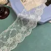 Fita de renda com bordado elástico preto e branco de 9 cm de largura para casaco de boneca de animal de estimação, travesseiro, saia, acessórios de vestuário DIY