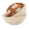 Cesta de Fermentación de Pan de Mimbre Natural Estilo Europeo, Bol Oval Redondo, Bol de Fermentación de Mimbre Indonesio