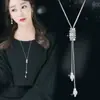 Versión coreana del nuevo collar cadena para suéter de temperamento simple para mujer cadena larga Joker ropa otoño e invierno borla Colgante de joyería venta al por mayor