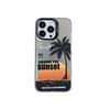 Funda Protectora Mate Anticaída Popular Creativa Estilo Resort Árbol de Coco Atardecer para iPhone 16 15 17 de Tk