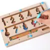 Tablero magnético de madera para contar transfronterizo, laberinto digital de colores, juego de emparejamiento y clasificación, juguete para la habilidad de emparejar colores