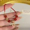 Nueva pulsera tejida de moda nacional de estilo chino para el año de nacimiento 2024 año del Dragón, estilo nicho exquisito, marca de la suerte, pulsera de joyería para mujer de Año Nuevo