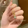 Venta al por mayor de fábrica pequeño departamento rojo material natural peligroso colgante de calabaza de jade azul agua plata s925 incrustada diseño pequeño y fresco